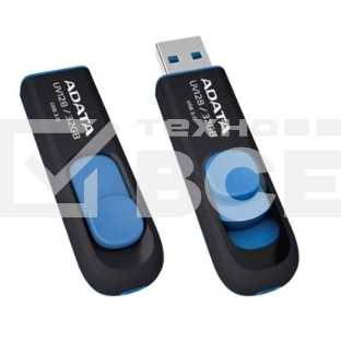Флеш диск 128GB ADATA UV128, USB 3.0, черный/синий