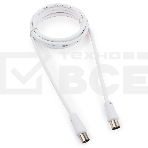 Кабель телевизионный Cablexpert CCV-515-W, Coaxial M/F, белый, 1.8м, фото 1