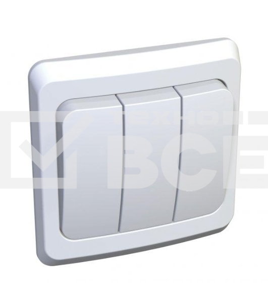 Выключатель 3-кл. СП Этюд 10А IP20 бел. SchE BC10-003B