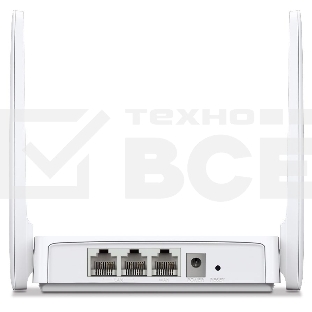 Роутер Mercusys 300Mbps Multi-Mode Wireless N Router, 2× Fixed External Antennas, 2× 10/100 Mbps LAN Ports, 1× 10/100 Mbps WAN Port, FEATURE: Access Point Mode, WPS/Reset Button, IPTV, IPv6, Beamforming, MU-MIMO, Parental Controls, Guest Network