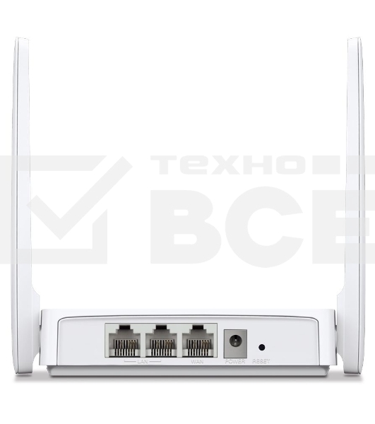 Роутер Mercusys 300Mbps Multi-Mode Wireless N Router, 2× Fixed External Antennas, 2× 10/100 Mbps LAN Ports, 1× 10/100 Mbps WAN Port, FEATURE: Access Point Mode, WPS/Reset Button, IPTV, IPv6, Beamforming, MU-MIMO, Parental Controls, Guest Network