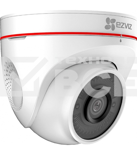 Видеокамера IP Ezviz C4W (2.8мм) 2Мп внешняя купольная Wi-Fi камера c ИК-подсветкой до 30м 1/2.7'' CMOS матрица; объектив 2.8мм; угол обзора 118°; ИК-фильтр; 0.02лк @F2.0; DWDR, 3D DNR; встроенный микрофон и динамик