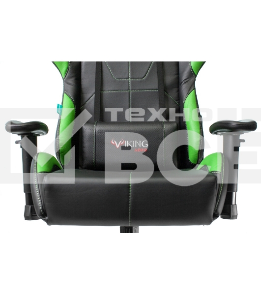 Кресло игровое Бюрократ VIKING 5 AERO LGREEN черный/салатовый искусственная кожа