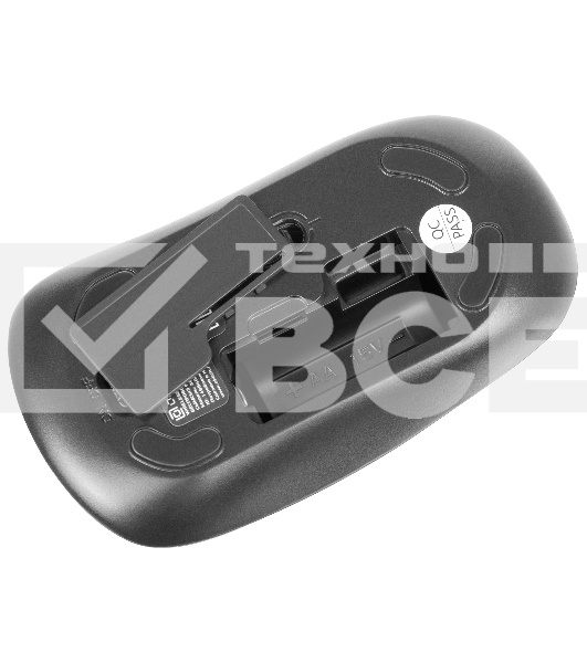 Клавиатура + мышь Оклик 300M клав:серый мышь:серый/черный USB беспроводная slim
