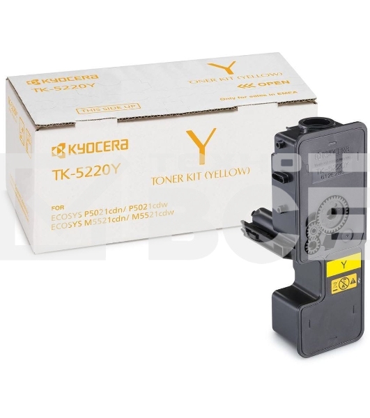 Картридж лазерный Kyocera TK-5220Y (1T02R9ANL1) желтый для P5021cdn/cdw, P5026cdn/cdw, M5521cdn/cdw, 1200 стр.
