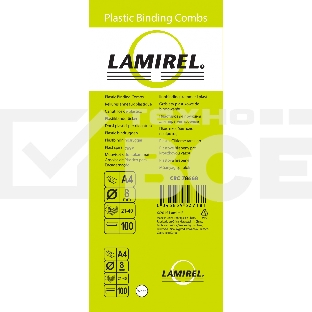 Пружины для переплета пластиковые Fellowes Lamirel LA-7866802 8мм белый 100 шт