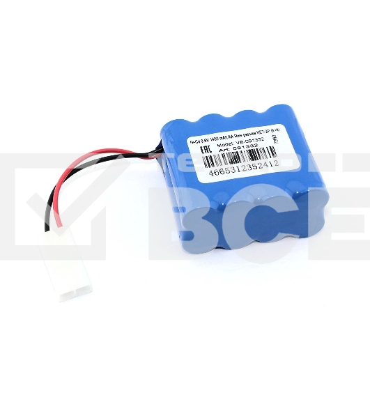 Аккумулятор Ni-Cd 9.6V 1400 mAh AA Row разъем KET-2P (4+4)