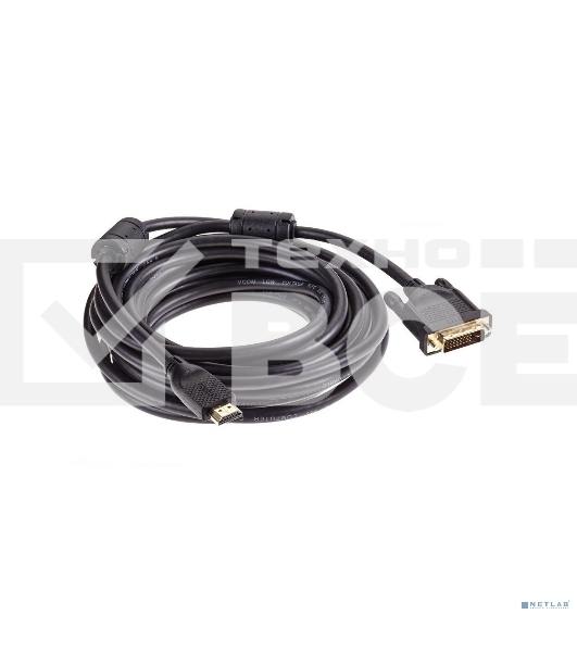 Кабель HDMI AM/DVI(24+1)M, 7.5м, CU, 1080P@60Hz, 2F, VCOM <CG484GD-7.5M>