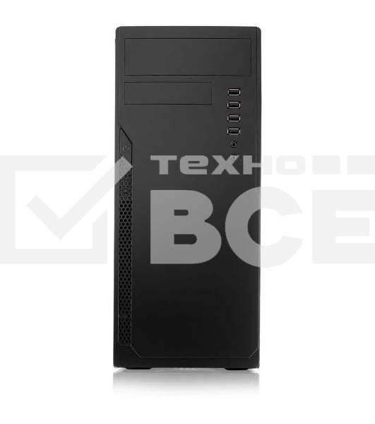 Компьютерный корпус c блоком питания Foxline FL-301-FZ450-RW ATX case, черный, 450 Ватт w/PSU 450W 8cm, w/4xUSB2.0, w/o FAN, w/DVD-RW, w/C13-C14 cable 1.5m