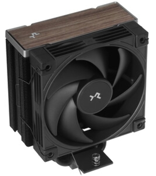 Кулер для процессора DEEPCOOL AK400 G2 LGA1851/1700/1200/115X/AM5/AM4 (12шт/кор, TDP 220W, PWM, Fan 120мм, 4 тепл. Трубки, Wood-grain top cover, черный) RET (R-AK400G2-BKNNMN-GJD)