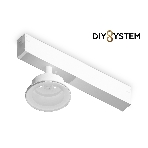 A2550 WH белый крепеж трековый для корпуса DIY D85mm 232*83*105, фото 1