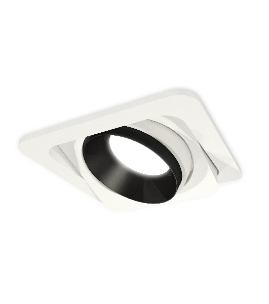 Комплект встраиваемого поворотного светильника Ambrella light XC7658021 SWH/PBK белый песок/черный полированный MR16 GU5.3 (C7658, N7031)
