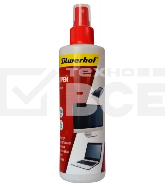 Спрей-очиститель для экранов и стекол, SILWERHOF SCREEN CLEAN, 250мл