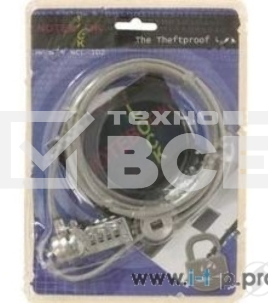 Трос безопасности Continent для защиты ноутбуков с кодовым замком Cable Lock NCL-102