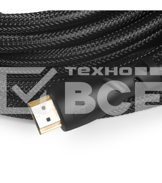 Кабель Greenconnect 3.0m HDMI версия 2.0, HDR 4:2:2, Ultra HD, 4K 60 fps 60Hz/5K*30Hz, 3D, AUDIO, 18.0 Гбит/с, 28/28 AWG, OD7.3мм, тройной экран, черный нейлон, GCR-HM811-3.0m