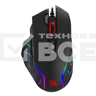 Мышь проводная A4Tech Bloody J95s черный, 8000 dpi, USB, кнопки - 9