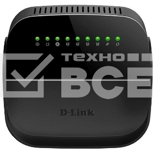 Роутер беспроводной D-Link DSL-2640U/R1A ADSL2+ черный ANNEX B