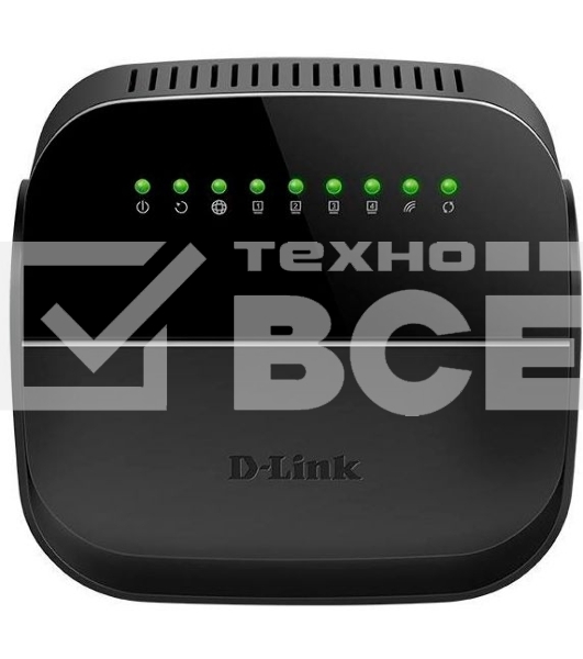 Роутер беспроводной D-Link DSL-2640U/R1A ADSL2+ черный ANNEX B