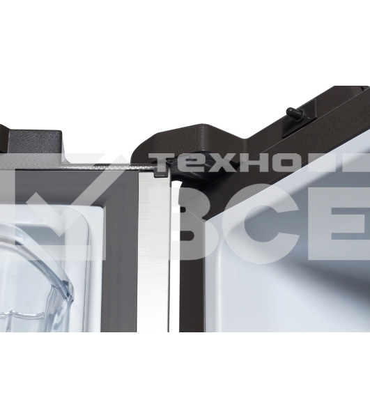 Холодильник Hyundai CM4505FV нержавеющая сталь трехкамерный 304/156л морозилка сбоку Total No Frost, Side by Side