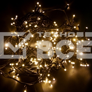 Гирлянда модульная «Дюраплей LED» 20 м, 200 LED, черный каучук, свечение теплое белое