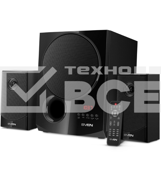 Акустическая система 2.1 SVEN MS-2080 / 70 Watt / ~220V 50Hz / FM-тюнер, USB/ SD, дисплей / BLUETOOTH / ПДУ / Black