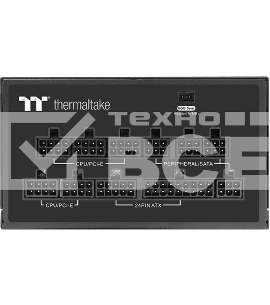 Блок питания Thermaltake Toughpower GF2 ARGB (PS-TPD-0850F3FAGE-2), 850Вт, 80 PLUS Gold, 140мм, модульный, черный