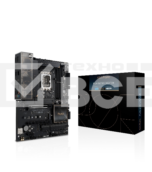 Материнская плата ASUS ProArt B760-CREATOR, LGA 1700, Intel B760, 4xDDR5, 4xSATA, 3xM.2, 1xPCIe 4.0 x4, 1xPCIe 5.0 x16, 2x 2.5Gb LAN, 1xUSB-C 3.2 Gen 2, 2xUSB-A 3.2 Gen 2, 3xUSB-A 3.2 Gen 1, 5x3.5 мм, 7.1, ATX