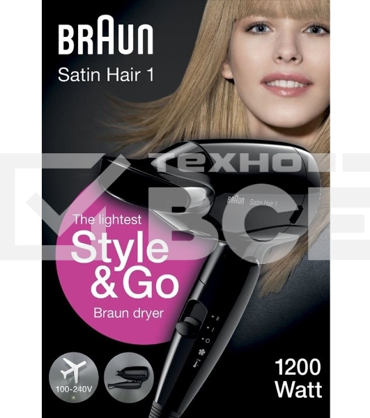 Фен Braun BRHD130E 1200Вт черный