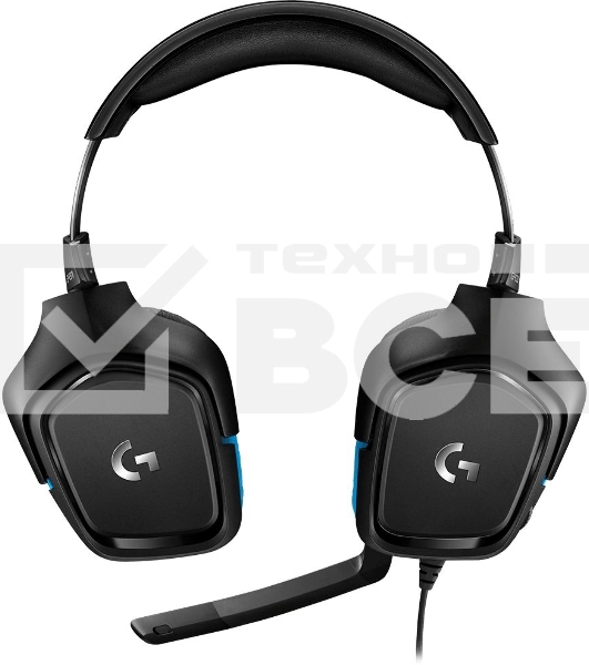 Наушники с микрофоном Logitech G431 черный (981-000772)