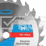 Пильный диск по дереву ф190 х 20 мм, 24 зуба + кольцо 20/16мм Gross, фото2