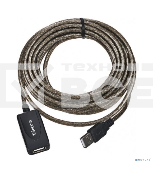 Кабель USB2.0-repeater, удлинительный активный <Am-->Af> 5м, Telecom <TUS7049-5M>