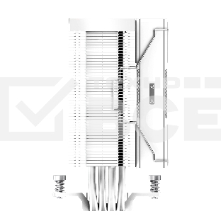 Кулер для процессора PCCooler RZ400 V2 WH (230W, 4-pin PWM, 155mm, Al/Cu, 4x6mm, 1x120mm, 86.73CFM, 32dBA, 2200RPM, S: 1851/1700/1200/115X, AM5/AM4, black)