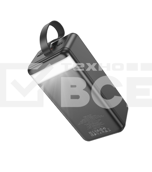 Портативный аккумулятор Hoco J123C, 60000мАч, 3A, с дисплеем, черный