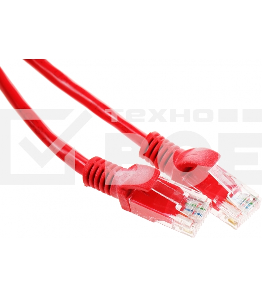Патч-корд UTP Cablexpert кат.5e, 2м, литой, многожильный (красный)