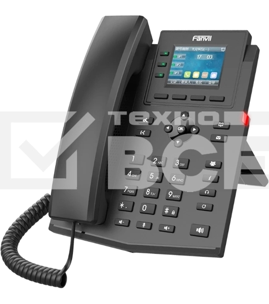 Телефон IP Fanvil X303-2 Wire черный