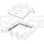 Варочная панель Monsher, High-Tech, Hi-Light, 45 см, 3 конфорки, 9 уровней мощности, сенсорное управление, автоматическое отключение, индикация остаточного тепла, таймер, черный, фото 1