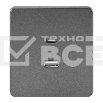 Розетка Kranz ROUND USB-A+Type-C 3А с функцией быстрой зарядки титан, фото6