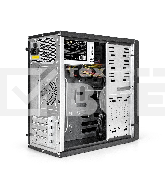 Компьютерный корпус Minitower ExeGate MA-371X Black, mATX (UN350, 120мм) 2хUSB+2хUSB 3.0, Audio