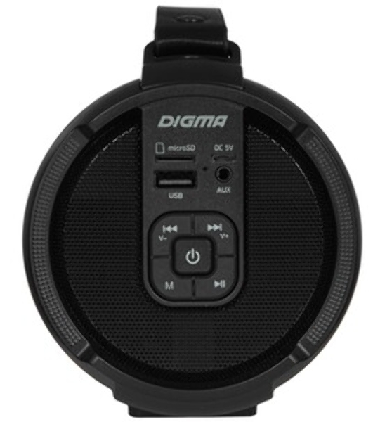 Колонка портативная Digma D-PS1521 черный 16W 2.0 BT 10м 1800mAh