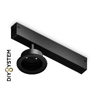 A2551 BK черный крепеж трековый для корпуса DIY D85mm 232*83*105