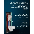 Комплект BAU 6 в 1: рамная инсталляция, унитаз подвесной безободковый Bau Novo, быстросъемное сиденье микролифт, кнопка смыва BAU Hotel , хром, фото 1