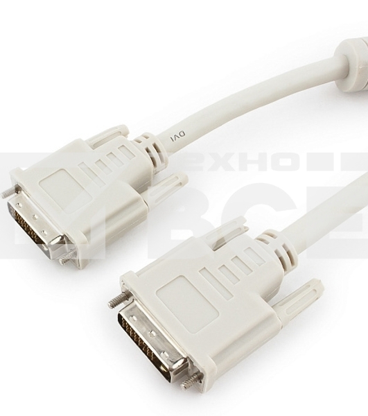 Кабель DVI-D dual link Gembird/Cablexpert CC-DVI2-10M, 25M/25M, 10м, экран, феррит.кольца, пакет