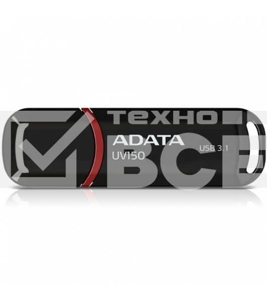 Флешка USB ADATA UV150 (AUV150-64G-RBK), 64Gb, USB 3.0, R/W 100/40, черный
