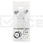 Кабель телевизионный Cablexpert CCV-515-W, Coaxial M/F, белый, 1.8м, фото5