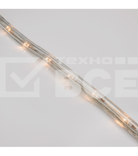 Дюралайт LED, свечение с динамикой (3W) - ТЕПЛЫЙ БЕЛЫЙ, 24 LED/м, бухта 100м