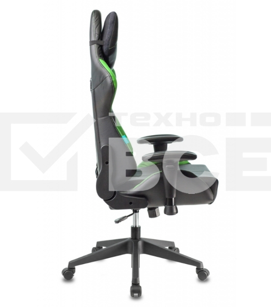 Кресло игровое Бюрократ VIKING 5 AERO LGREEN черный/салатовый искусственная кожа
