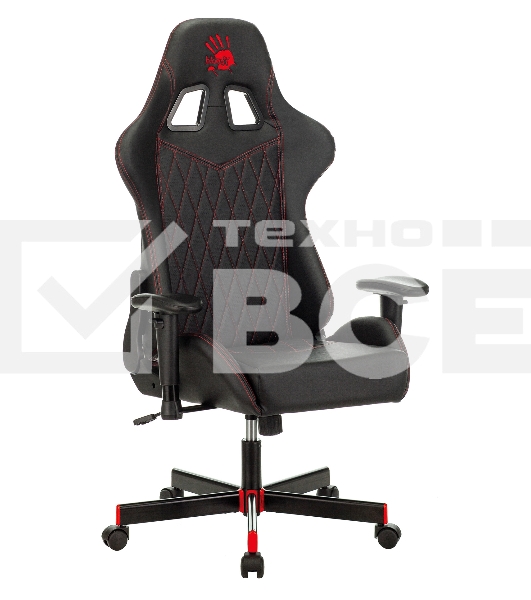 Кресло игровое A4Tech Bloody GC-800 черный ромбик, эко.кожа
