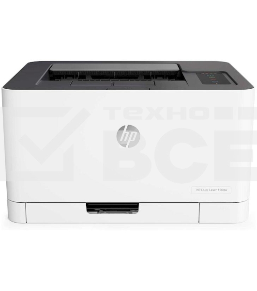 Принтер лазерный HP Color Laser 150nw (4ZB95A), A4, цветной, печ. до 18 стр/мин. (ч/б) до 4 стр/мин. (цвет), 600 x 600 dpi, USB, RJ-45, Wi-Fi, Air Print, Mopria