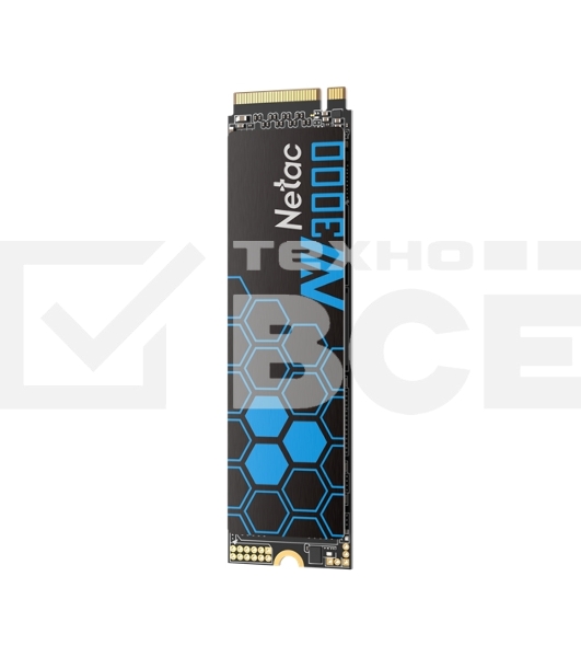 Накопитель SSD Netac NV3000, 2TB, PCIe 3.0 x4, M.2 2280, NVMe, R/W 3100/2100, с радиатором