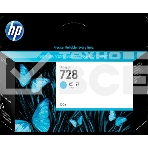 Картридж струйный HP 728 с голубыми чернилами для принтеров Designjet, 130 мл, фото2